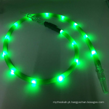Mais novo 1.8m verde LED lanterna Silicone Hookah Shisha Mangueira (ES-HH-015-1)